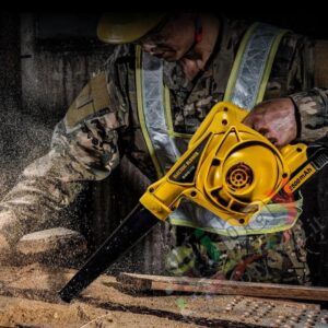 Soffiatore per foglie senza fili leggero piccolo 21V spazzatrice per foglie senza fili sottovuoto con due batterie