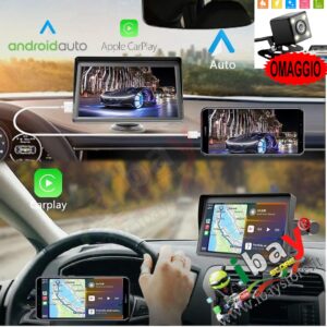 Carplayer portatile montaggio cruscotto Touch screen 7p androidauto applecarplay navigazione GPS, radio stereo per auto
